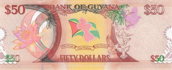 Guyana p41 50 Dollar 2016